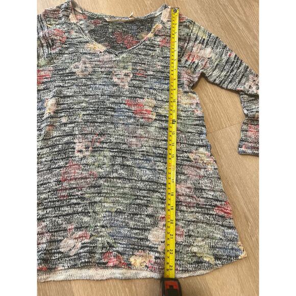 Soft Surroundings Botanique Floral Stripe Knitted Lightweight Sweater Size XS - Picture 4 of 6